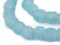 The Bead Chest African Recycled Glass Beads – Handmade in Ghana – Aqua 14mm Strand for Jewelry Making, Crafts, and Home Decor I Approximately 45 Beads